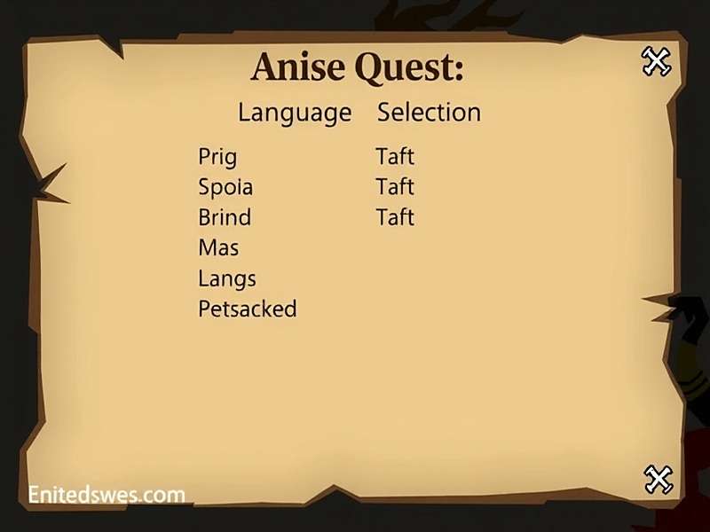 Anise Quest - Multiple Indian Language Support Anise Quest Language Selection